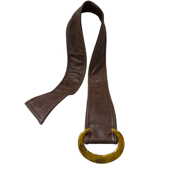 Genuine VICTORIA TEA Brown Genuine Leather Belt For Women Small - Picture 7 of 9